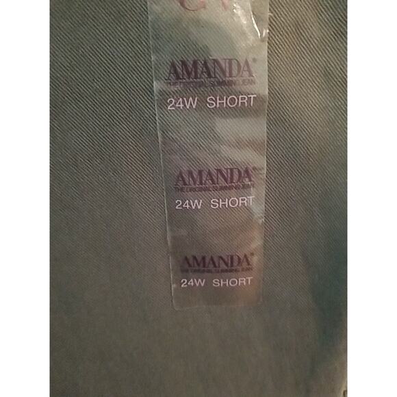 Gloria Vanderbilt Amanda Slimming Jeans Women sz 24W Short Gray‎ Stretch Pants - Picture 6 of 14